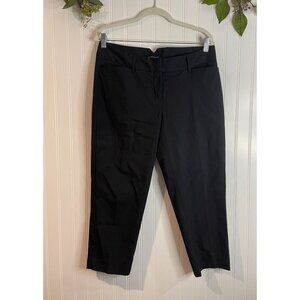 Express Women's Size 8 Black Mid Rise Pants Pockets Polyester/Viscose Blend